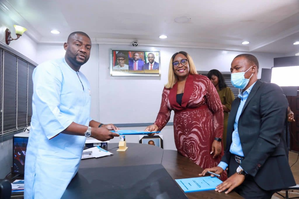 Fuad Atanda Lawal (Chairman Ikoyi-Obalende CDA) and Sheila Ojei (Head of Marketing and Corporate Communications, Jobberman Nigeria)